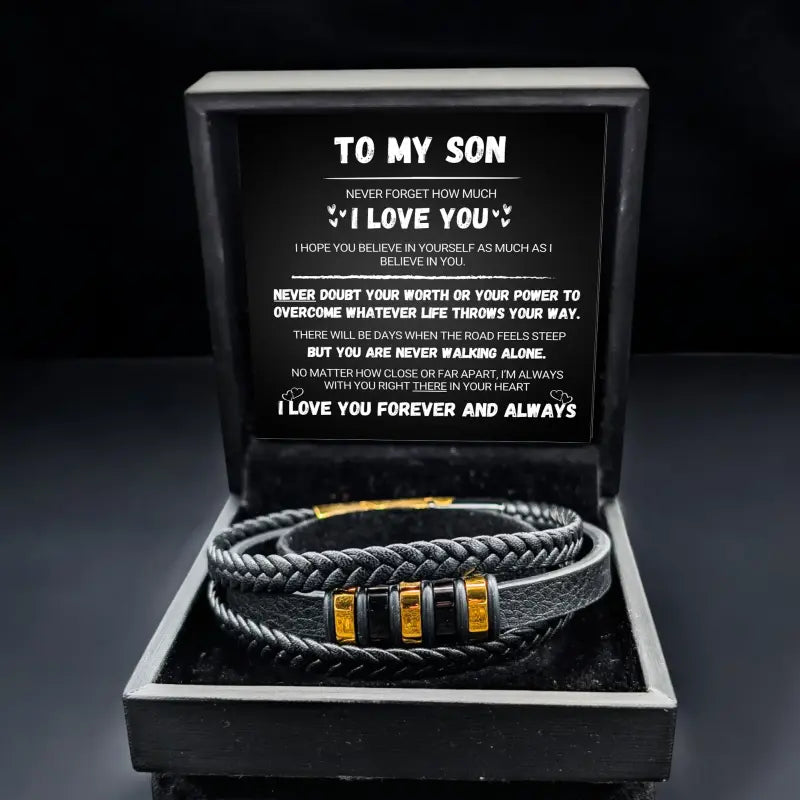 To My Son - Never Alone - Braided Bracelet